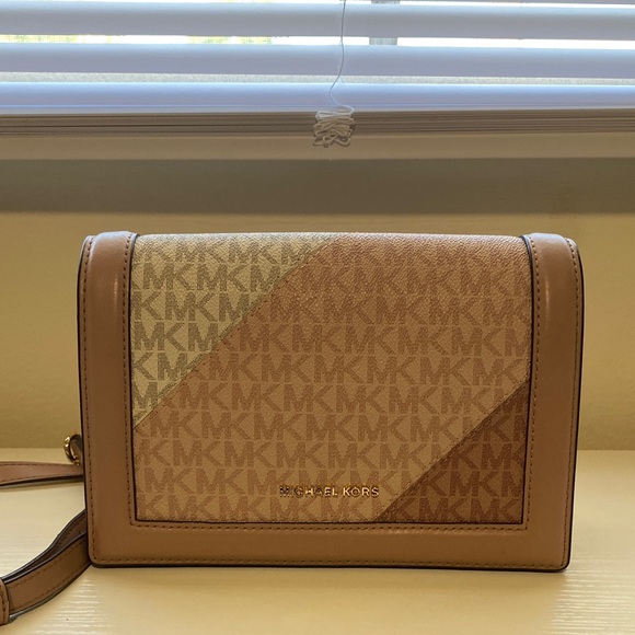 Michael Kors Beige and Blush Crossbody Bag - Picture 1 of 6
